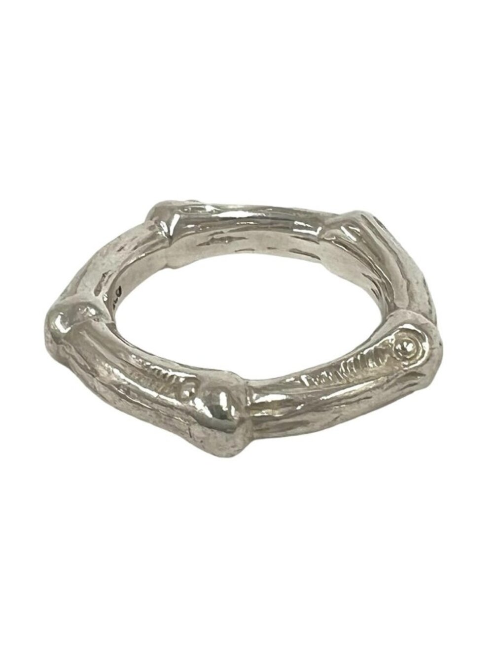 Tiffany & Co Vintage Bamboo Ring 925 Sterling Silver - Picture 6 of 8